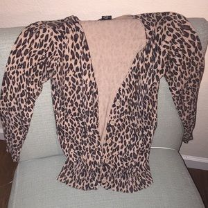 Leopard 3 quarter length sweater
